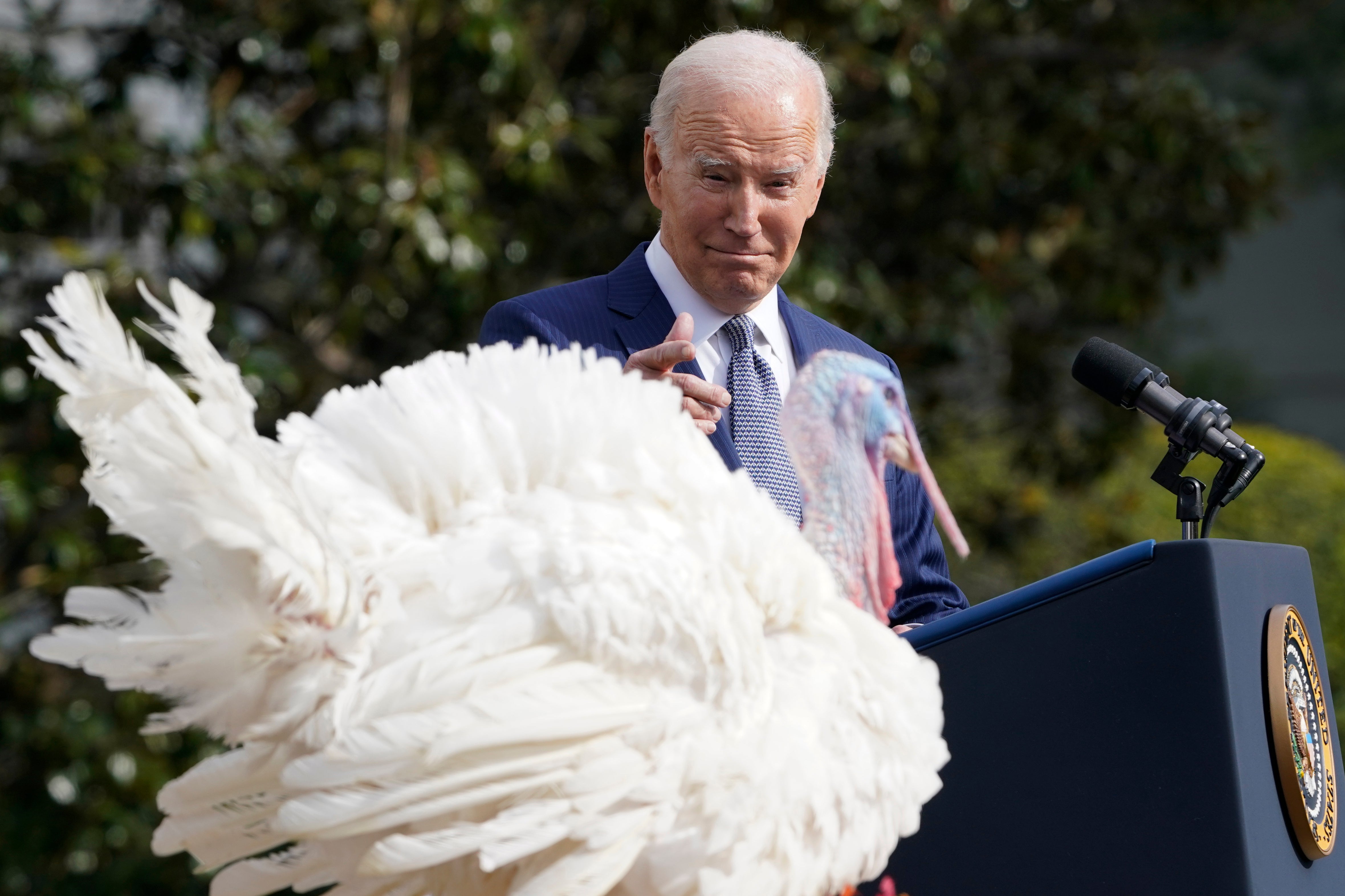 The president made multiple quips throughout the day on Monday as he presided over the annual turkey pardoning ceremony
