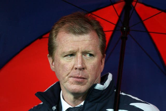 Steve McClaren was dubbed ‘wally with a brolly’ (Martin Rickett/PA).