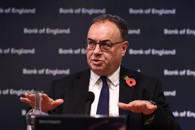The Bank of England’s governor Andrew Bailey has suggested that the threat of UK inflation is being underestimated by financial markets (Henry Nicholls/PA)
