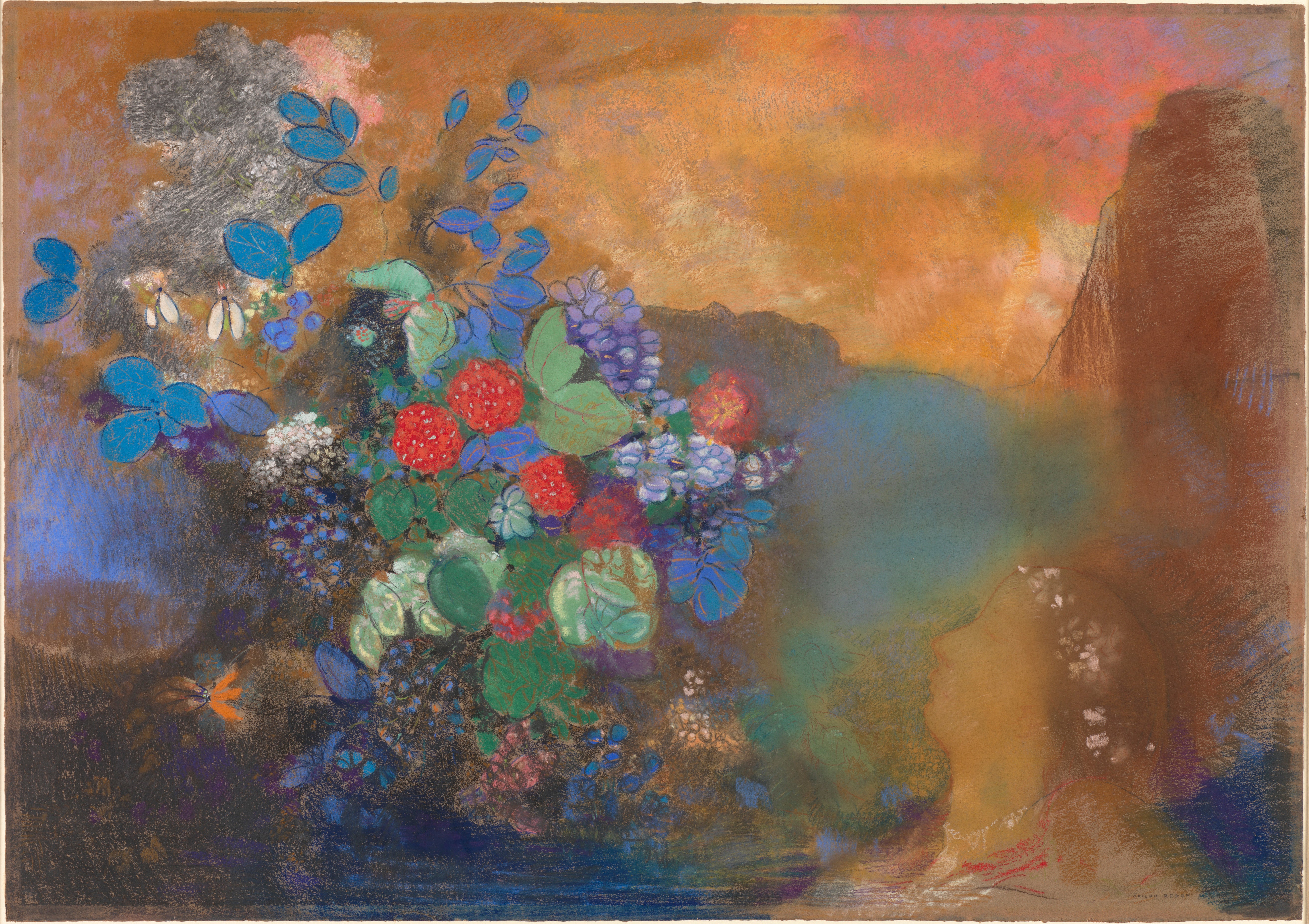 Odilon Redon, ‘Ophelia Among the Flowers', c. 1905-08