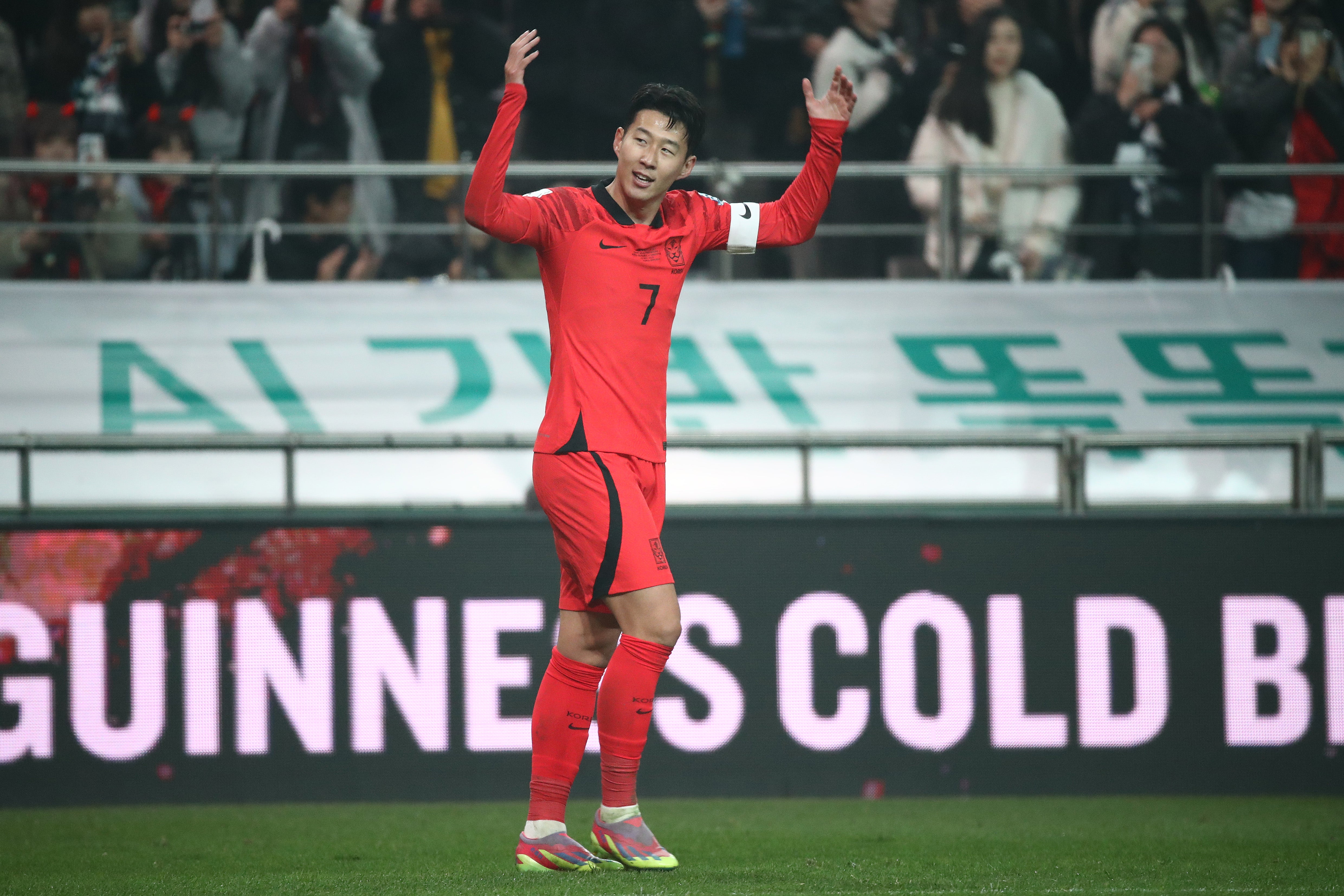 Son Heung-min hit a brace for South Korea to boost their World Cup qualifying