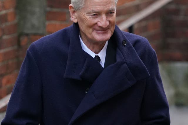 Sir James Dyson arrives at the Royal Courts of Justice (Gareth Fuller/PA)