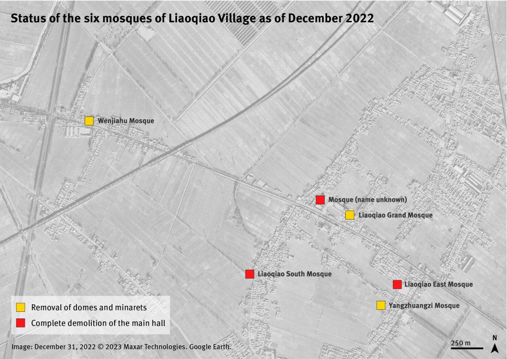 Status of the six mosques of Liaoqiao village in December 2022