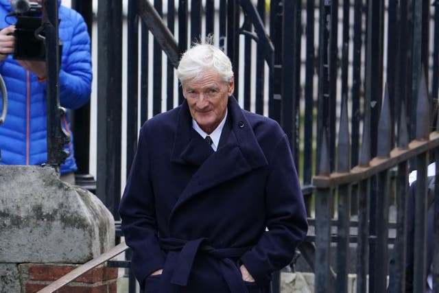 Sir James Dyson arriving at the Royal Courts Of Justice, central London, for his libel trial against Mirror Group Newspapers (Gareth Fuller/PA)