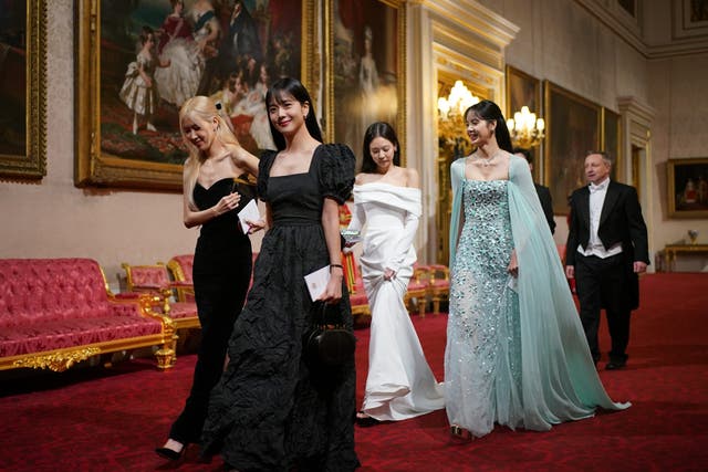 South Korean girl band Blackpink ahead of the State Banquet (Yui Mok/PA)