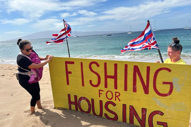 Hawaii Wildfires Housing Protest