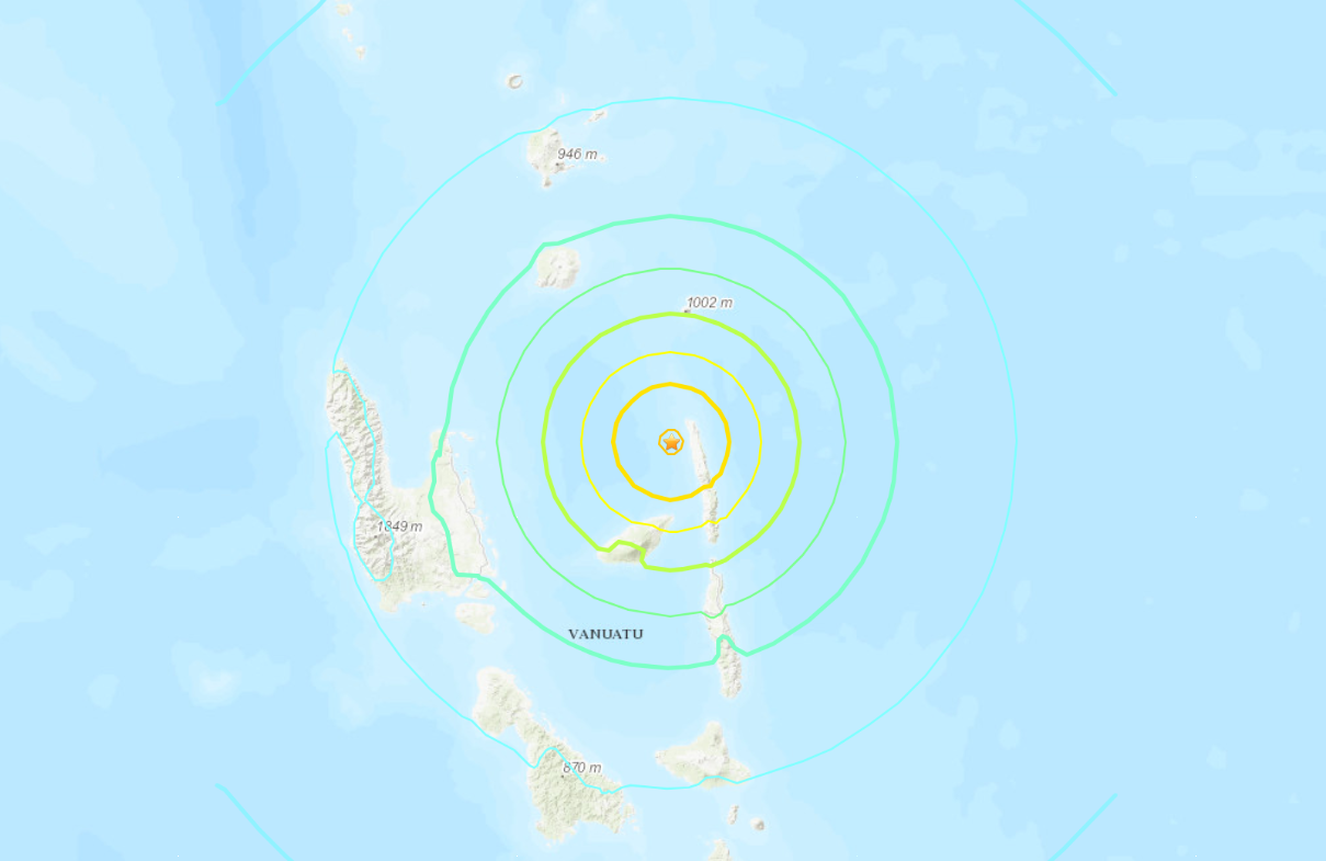 <p>Earthquake tremors felt at Vanautu island on Wednesday 22 November 2023</p>