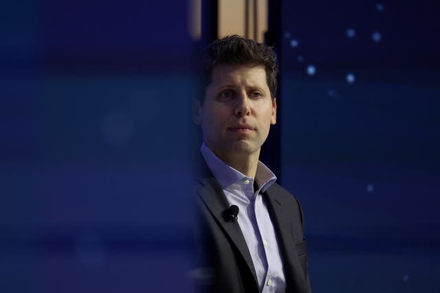 <p>OpenAI CEO Sam Altman looks on during the APEC CEO Summit at Moscone West on November 16, 2023 in San Francisco, California. </p>
