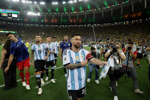 <p>Lionel Messi said the match become of ‘secondary importance’ after violence broke out </p>