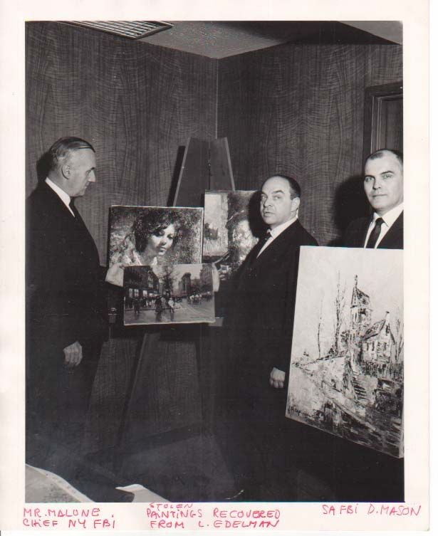 Chief of New York’s FBI division assessing stolen paintings by Mr Edelman