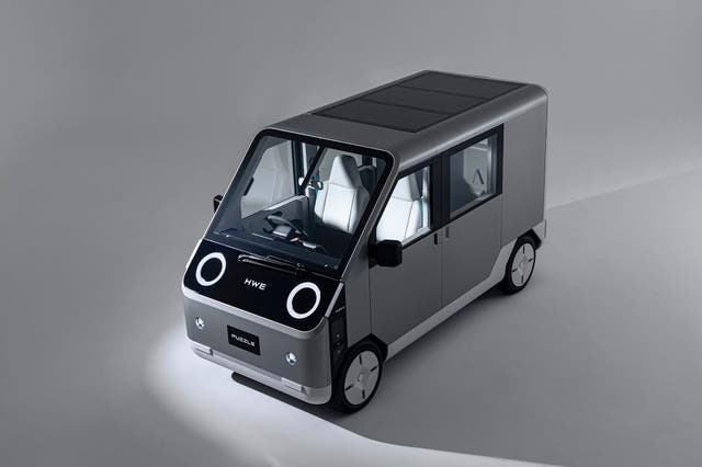 <p>The Puzzle electric van, built by Japanese firm HW Electro, will be available to buy in the US</p>