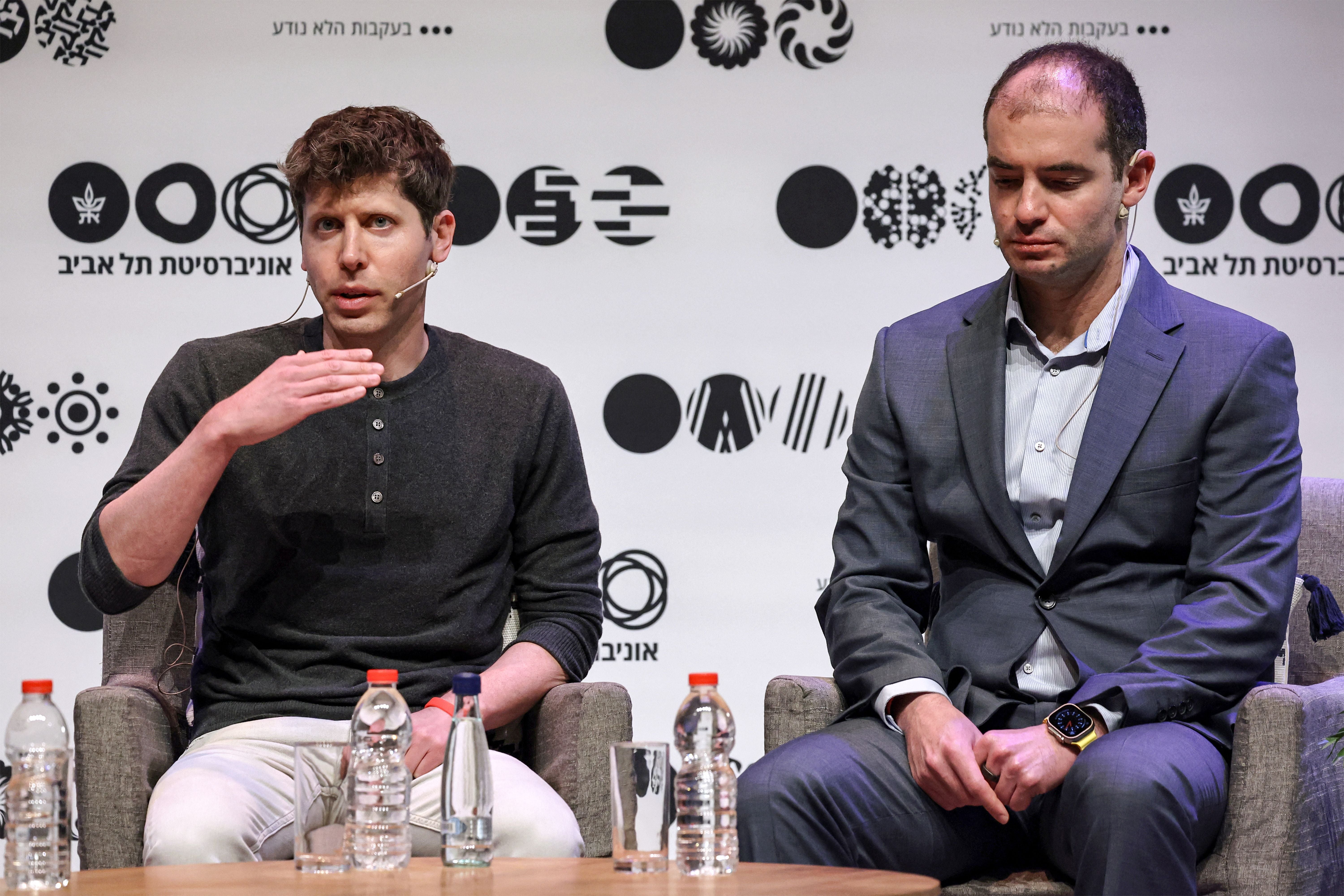 Tech tensions: it seems possible that Ilya Sutskever (right) decided that OpenAI under Altman was ignoring the need to encode AI with safety checks