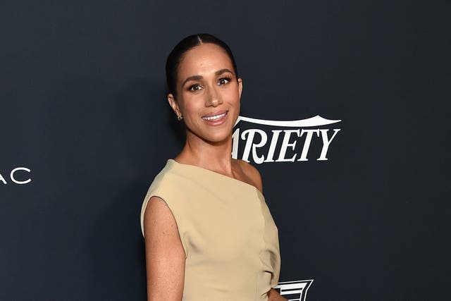 <p>Meghan Markle at a media event </p>
