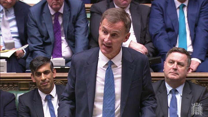 Jeremy Hunt was heckled when he announced benefits will be stopped in his autumn statement