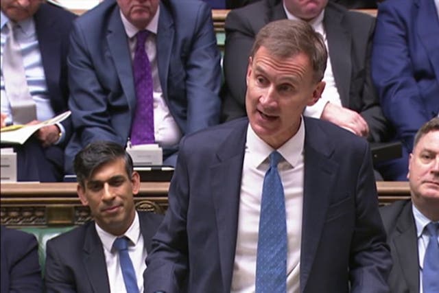 <p>Jeremy Hunt heckled as he announces benefits will be stopped in autumn statement.</p>