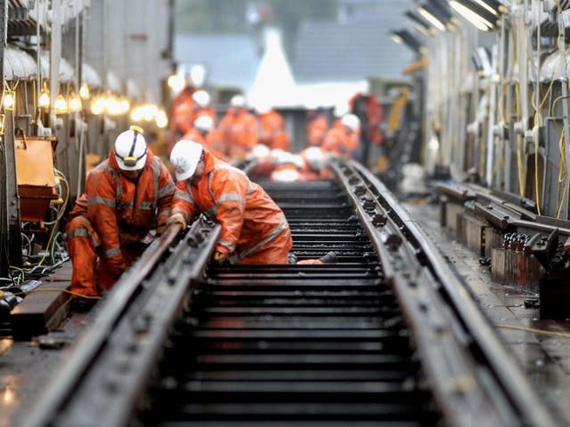<p>Working day: Network Rail carries out widespread engineering work over Christmas and New Year</p>