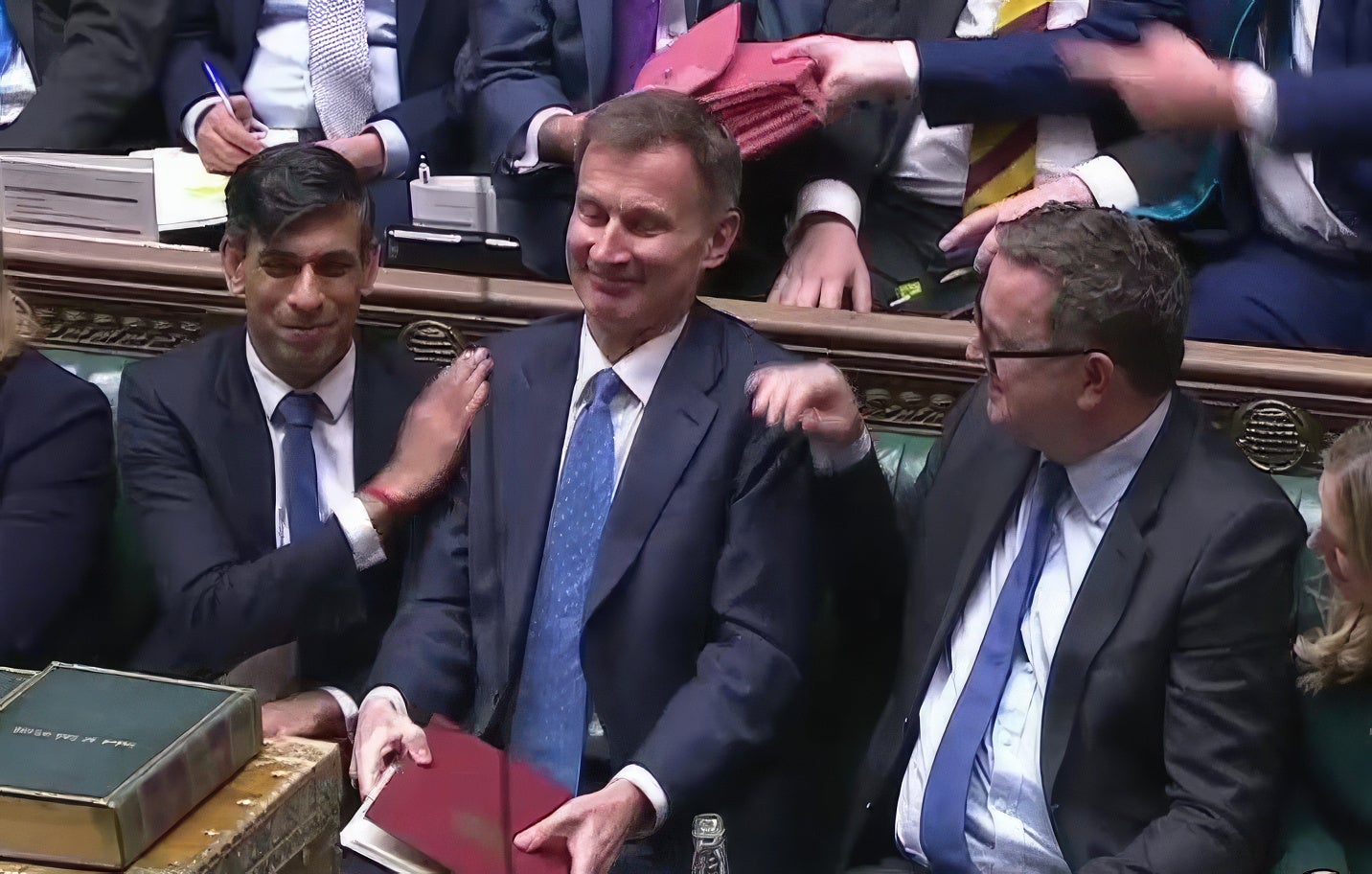 Chancellor Jeremy Hunt after delivering his autumn statement in the House of Commons