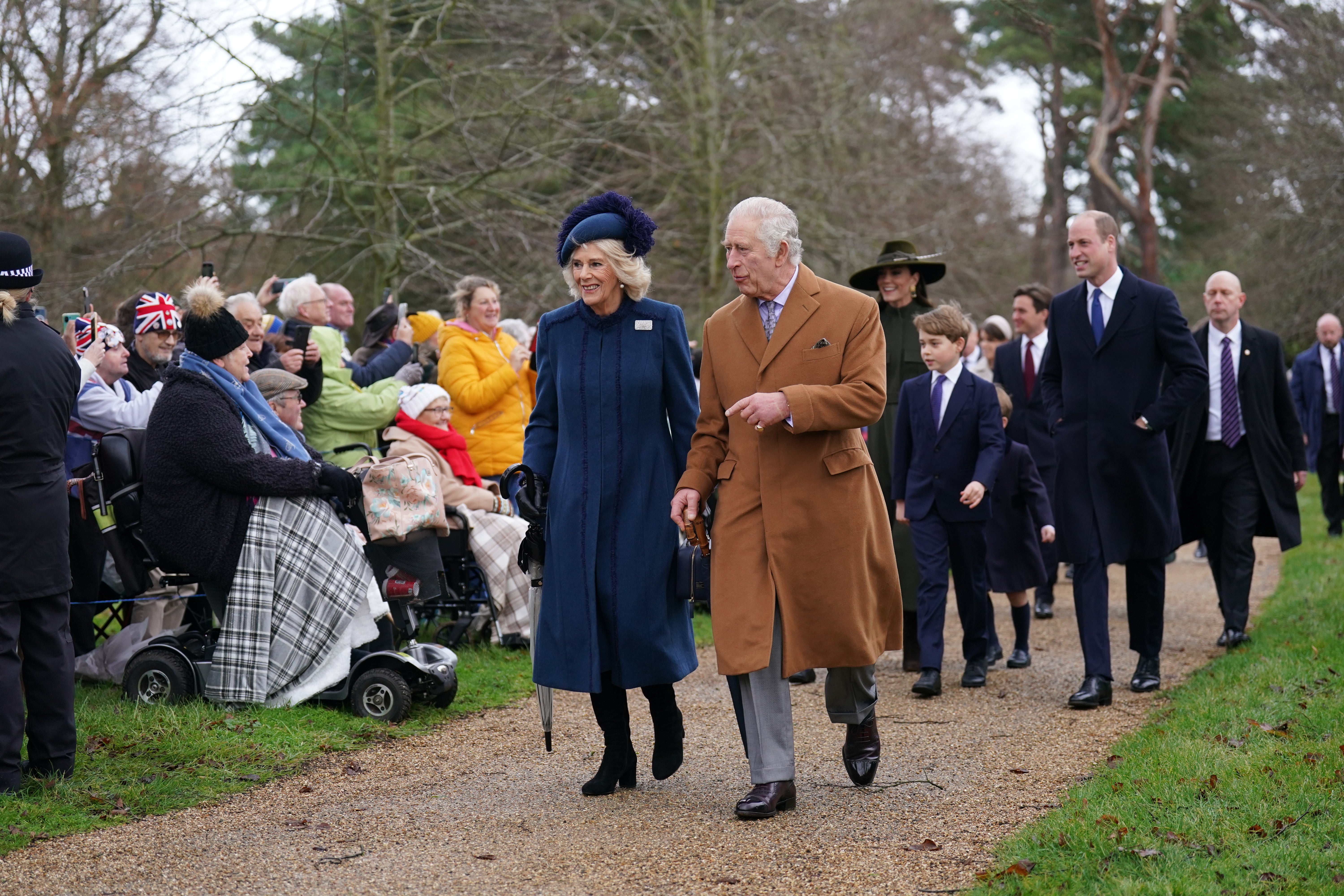 The royals at St Mary Magdalene Church in Sandringham in 2022