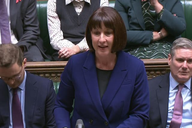 <p>Rachel Reeves, the shadow chancellor, responding to the Conservatives’ autumn statement </p>