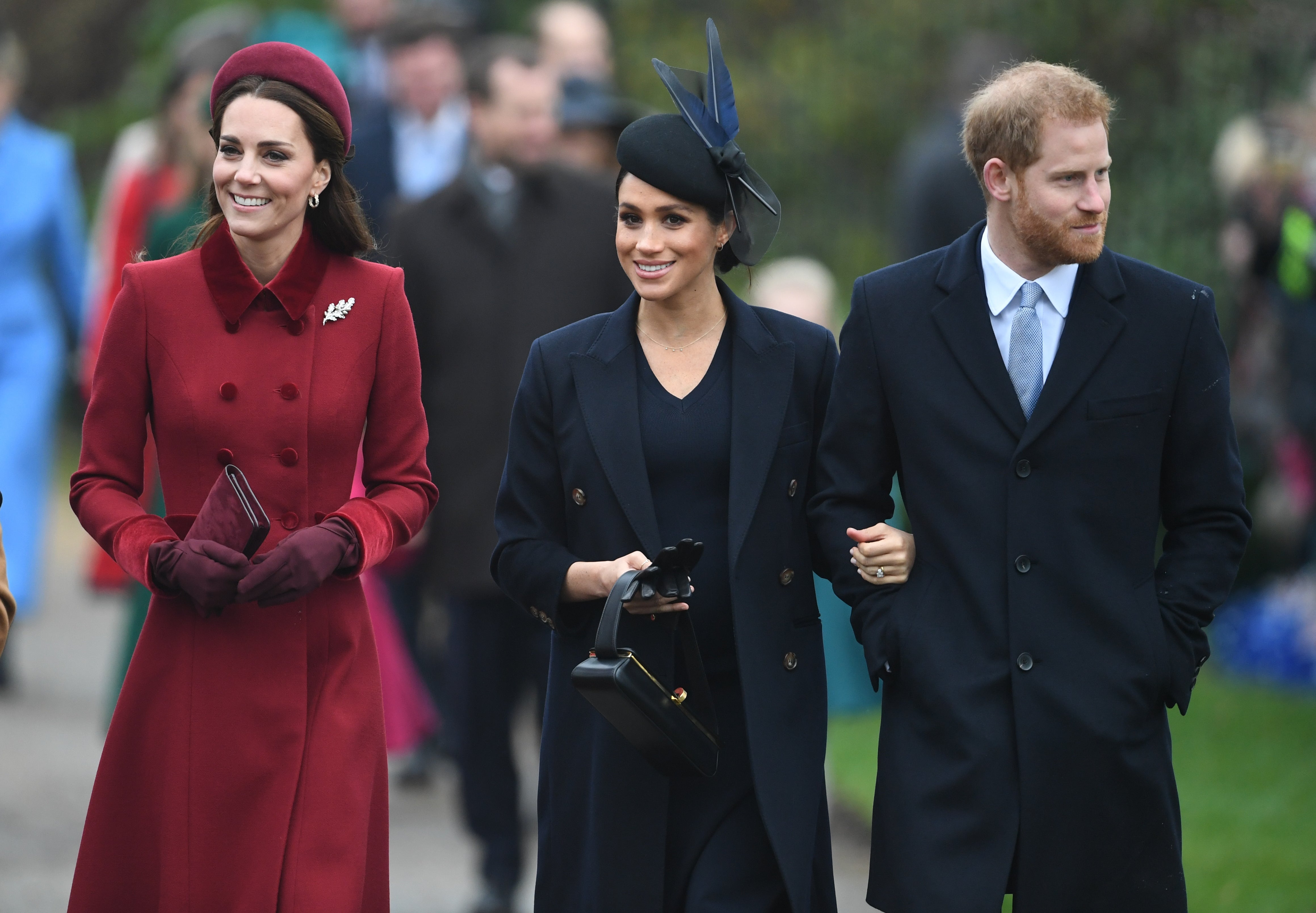 The Princess of Wales walks side by side with Harry and Megan