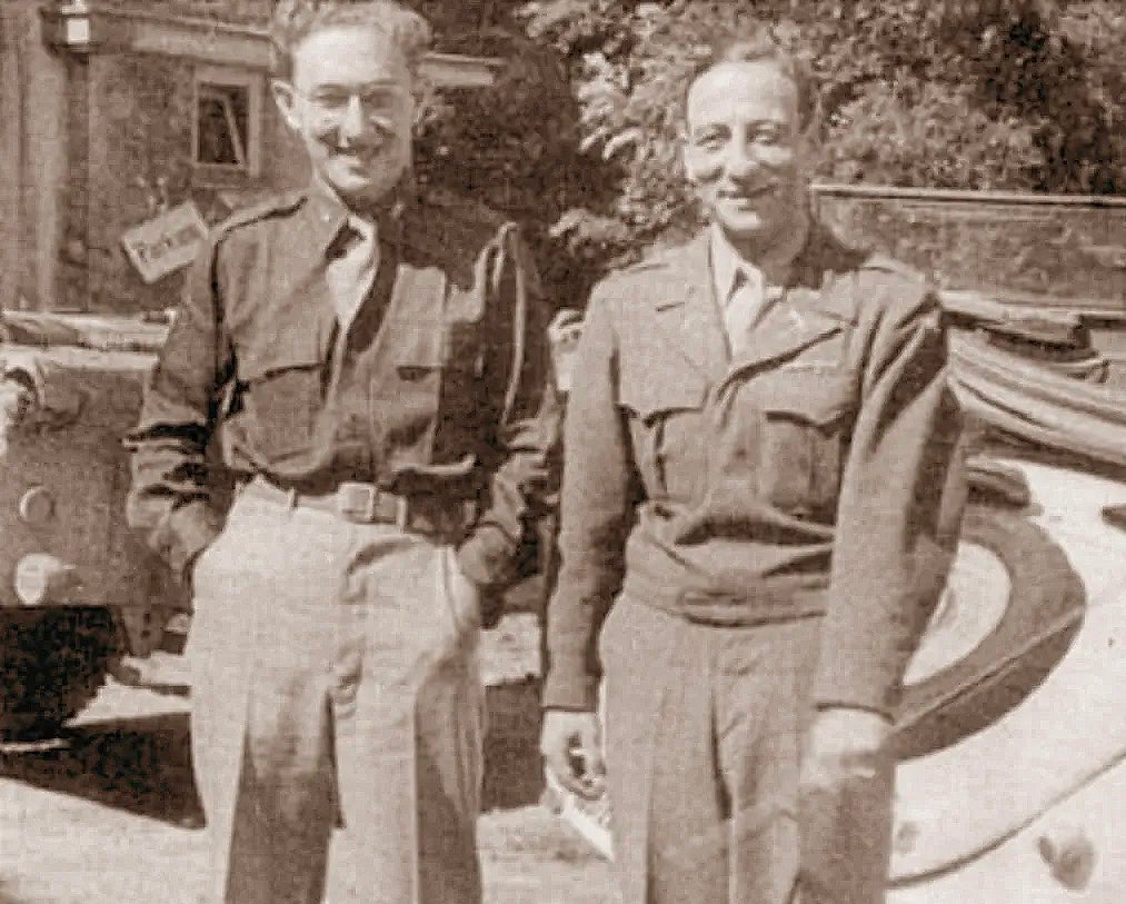 Henry Kissinger with mentor Fritz Kraemer in Germany in 1945