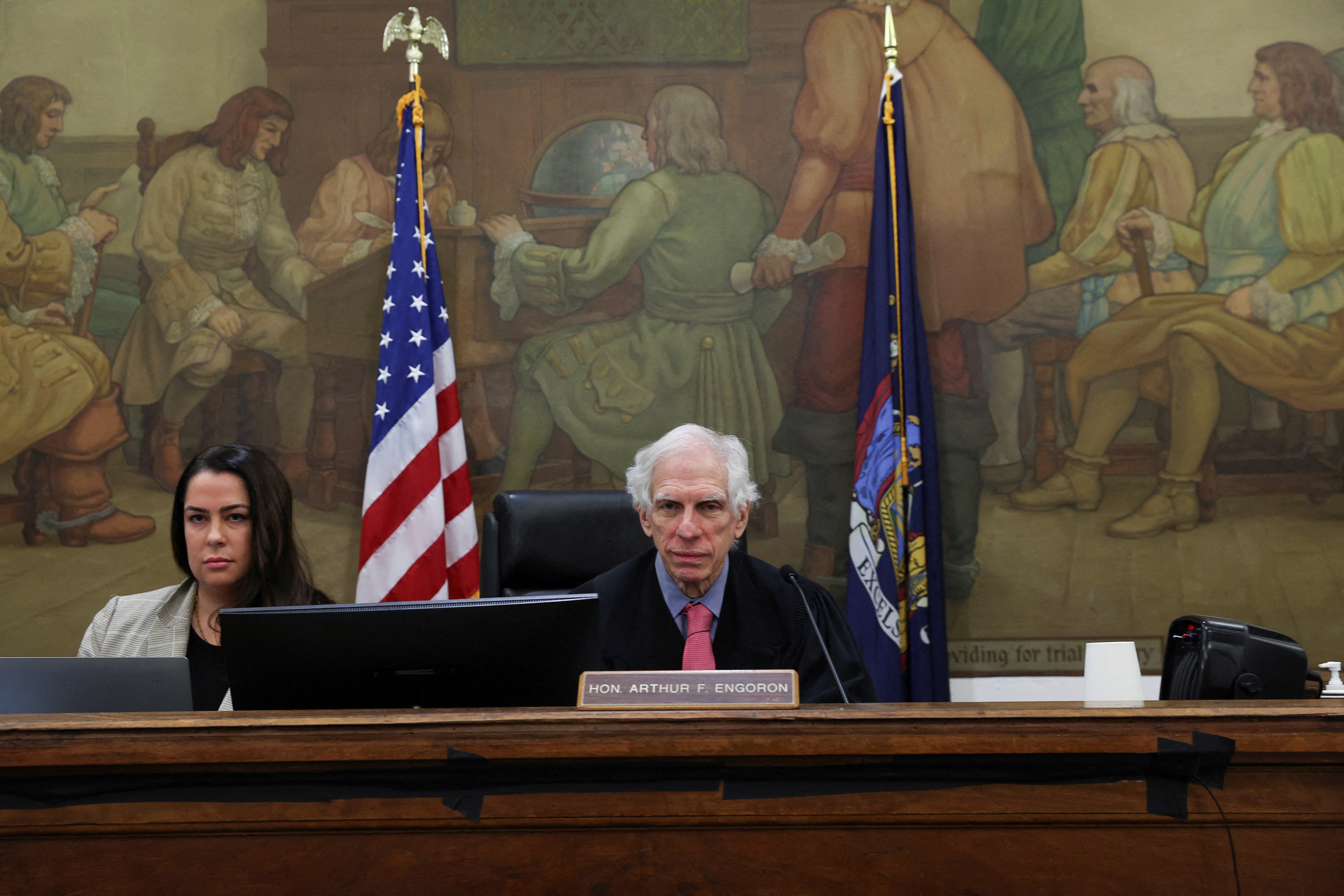 Judge Arthur Engoron presiding over the fraud trial