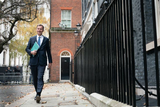 Chancellor Jeremy Hunt said it will take time to lower the tax burden (Stefan Rousseau/PA)