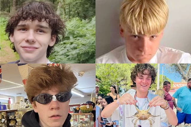 <p>Top left to right: Hugo Morris, Jevon Hirst, Wilf Fitchett and Harvey Owen, who are the four teenage boys found dead after they vanished on a North Wales camping trip</p>