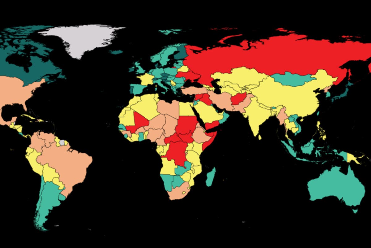 Worlds Most Dangerous Countries For 2023 Revealed The Independent