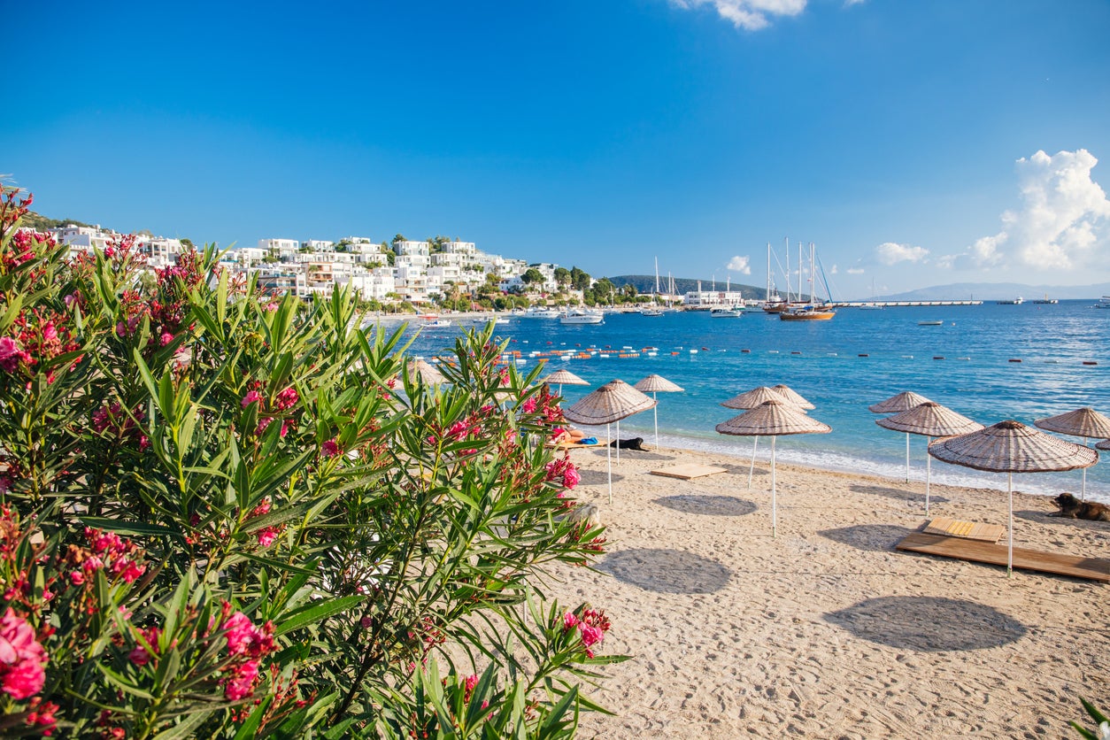 Bodrum’s beach resorts sit on the azure Aegean