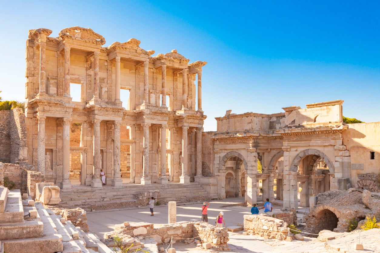 Once an ancient port city, Ephesus is an archaeological site of Greek and Roman ruins