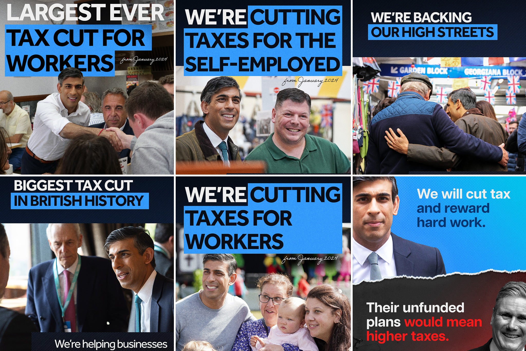 <p>Social media ads for the Conservatives are a far cry from the election posters produced for it by  Saatchi & Saatchi</p>