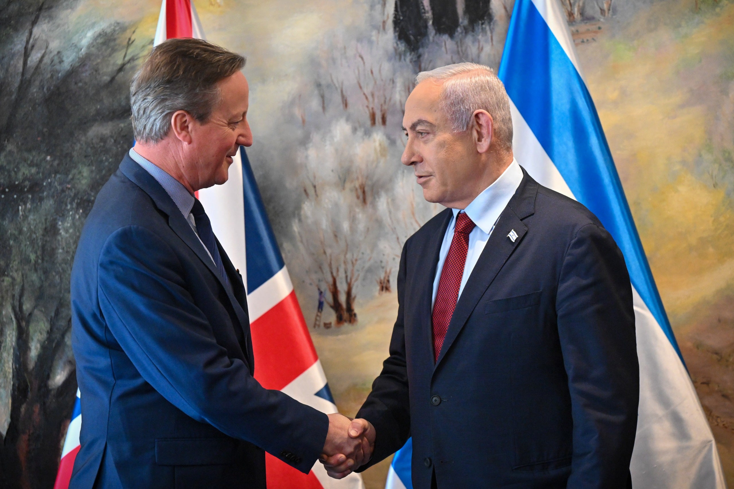 David Cameron met Israeli PM Benjamin Netanyahu in Israel on Thursday