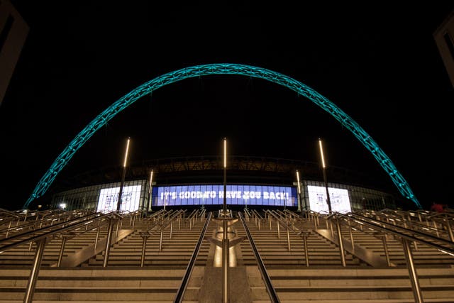 Last month, the FA faced criticism when it chose not to light the arch in the colours of the Israeli flag after the attacks on its citizens by Hamas militants (Anthony Upton/PA)