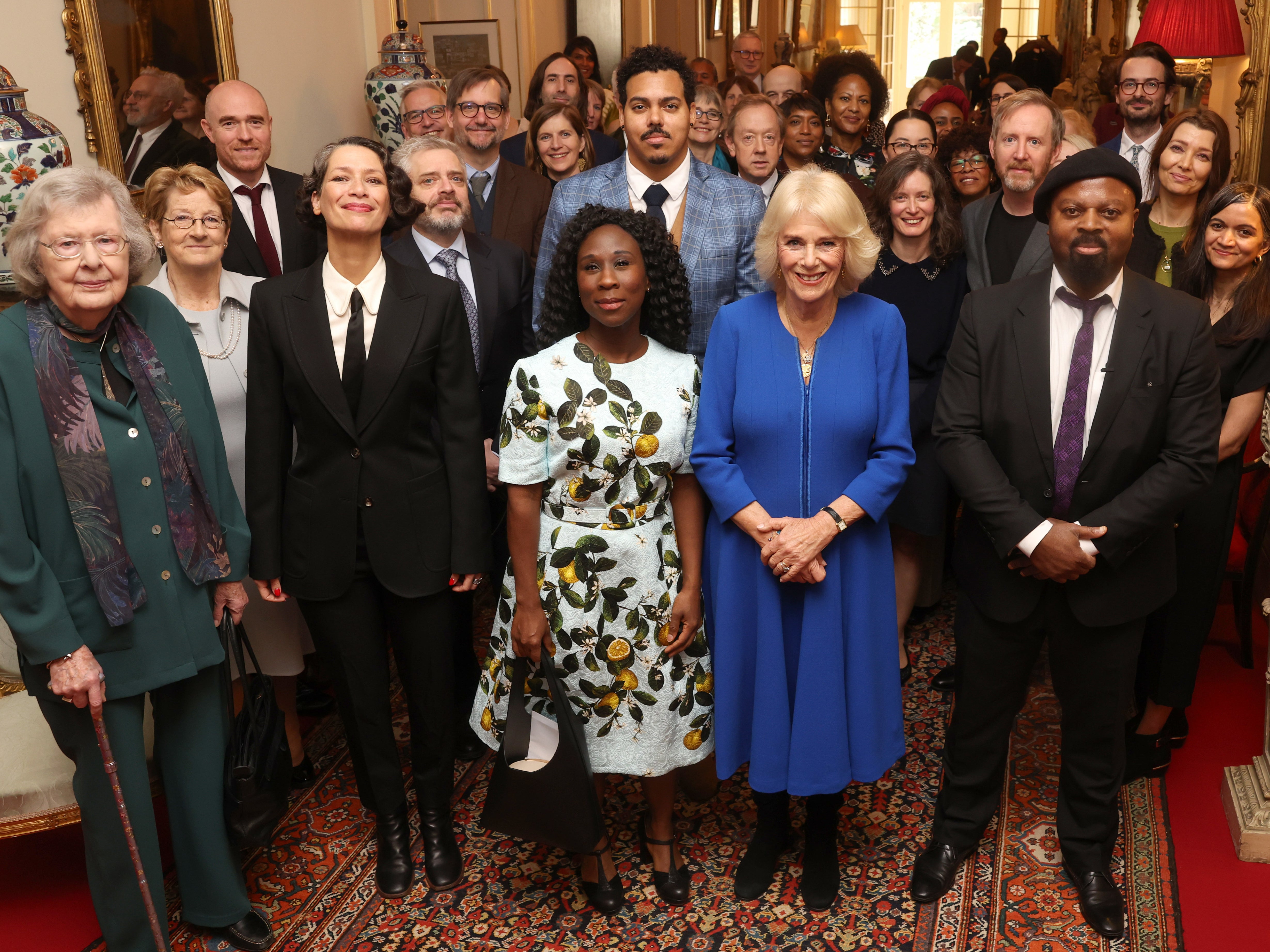 Queen Camilla and the people of the Booker Prize Foundation