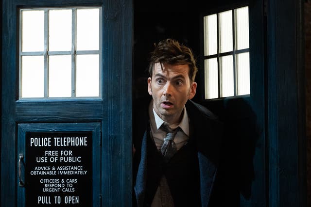 <p>Wibbly-wobbly, timey-wimey: Tennant and Russell T Davies offer up old-school ‘Doctor Who’, appealing to fans both young and old </p>