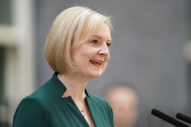 Former Prime Minister Liz Truss who was appointed to the role after being elected as Tory leader (James Manning/PA)