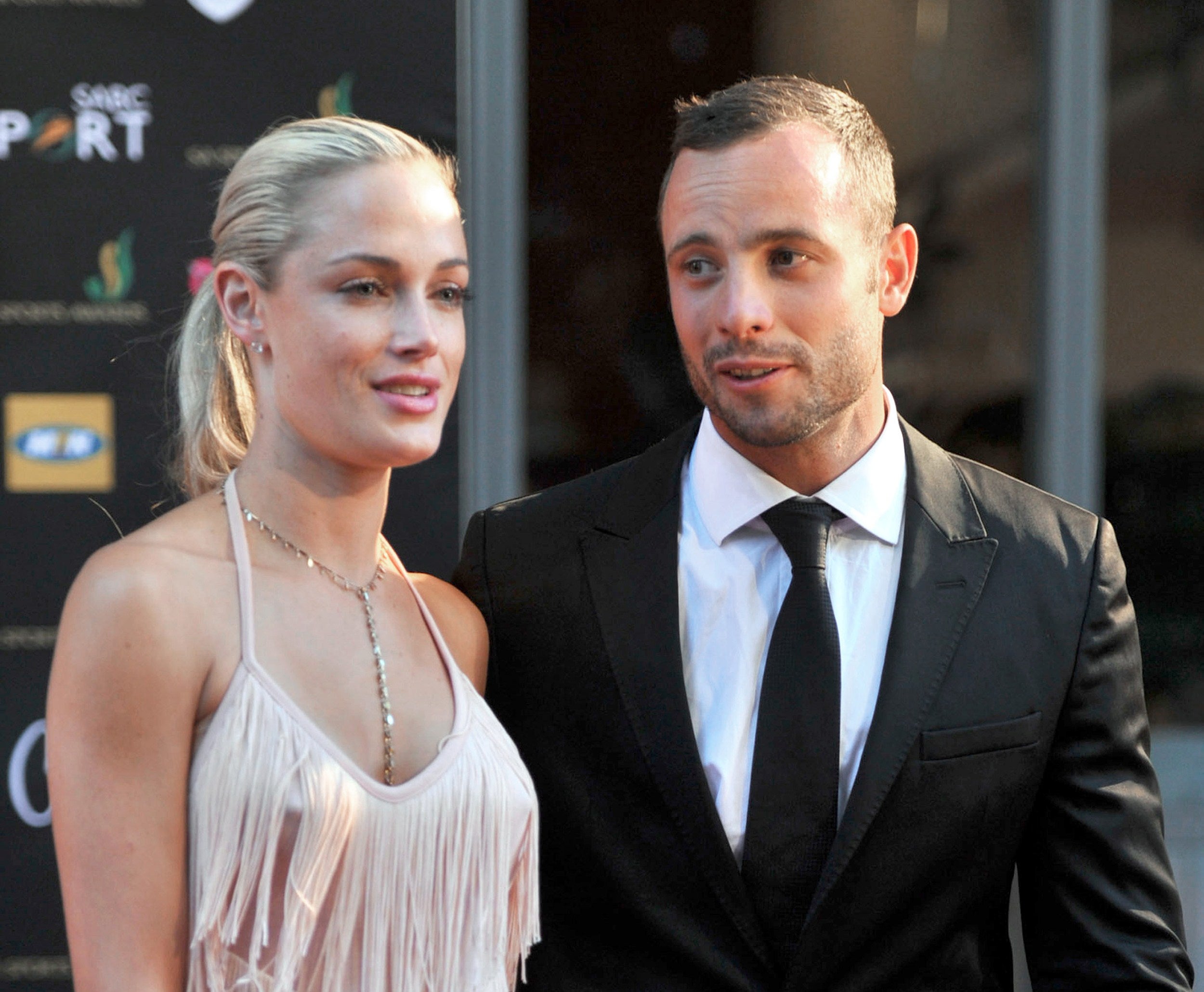 Pistorius with Reeva Steenkamp in 2012, just months before he murdered her