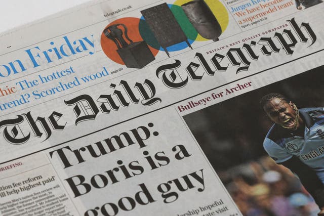 An Abu Dhabi-backed fund is seeking to take over the Telegraph newspaper (Jonathan Brady/PA)