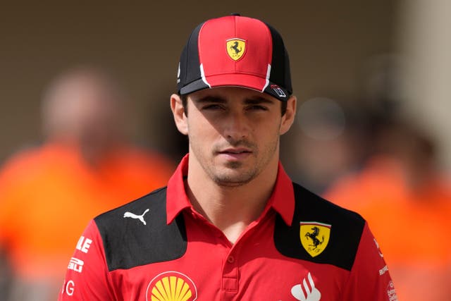 Ferrari’s Charles Leclerc finished fastest in practice (Kamran Jebreili/AP)