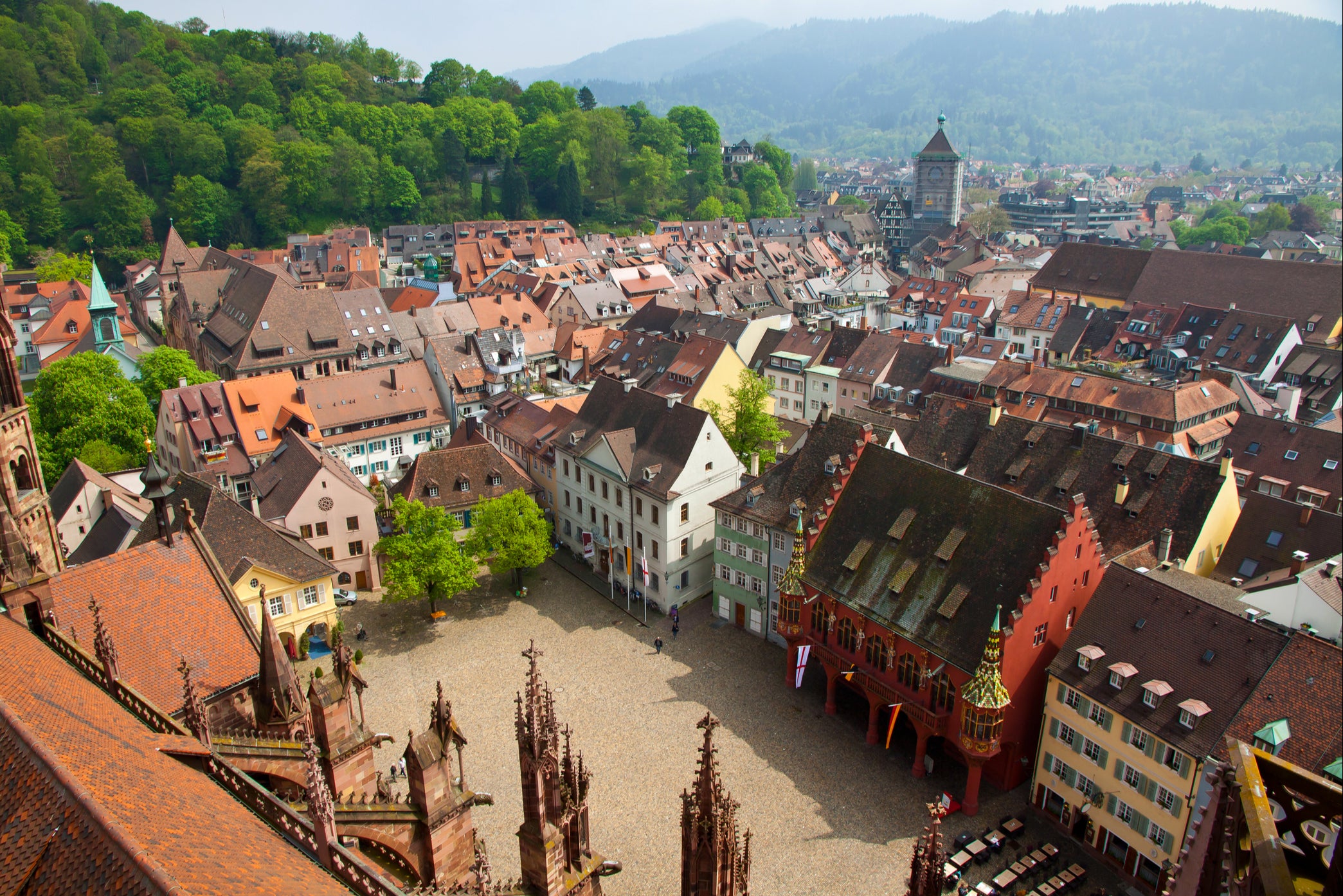 Sunny, charming Freiburg in south-west Germany