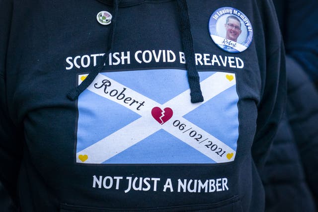 Members of Scottish Covid Bereaved gave evidence to the inquiry on Friday (Jane Barlow/PA)