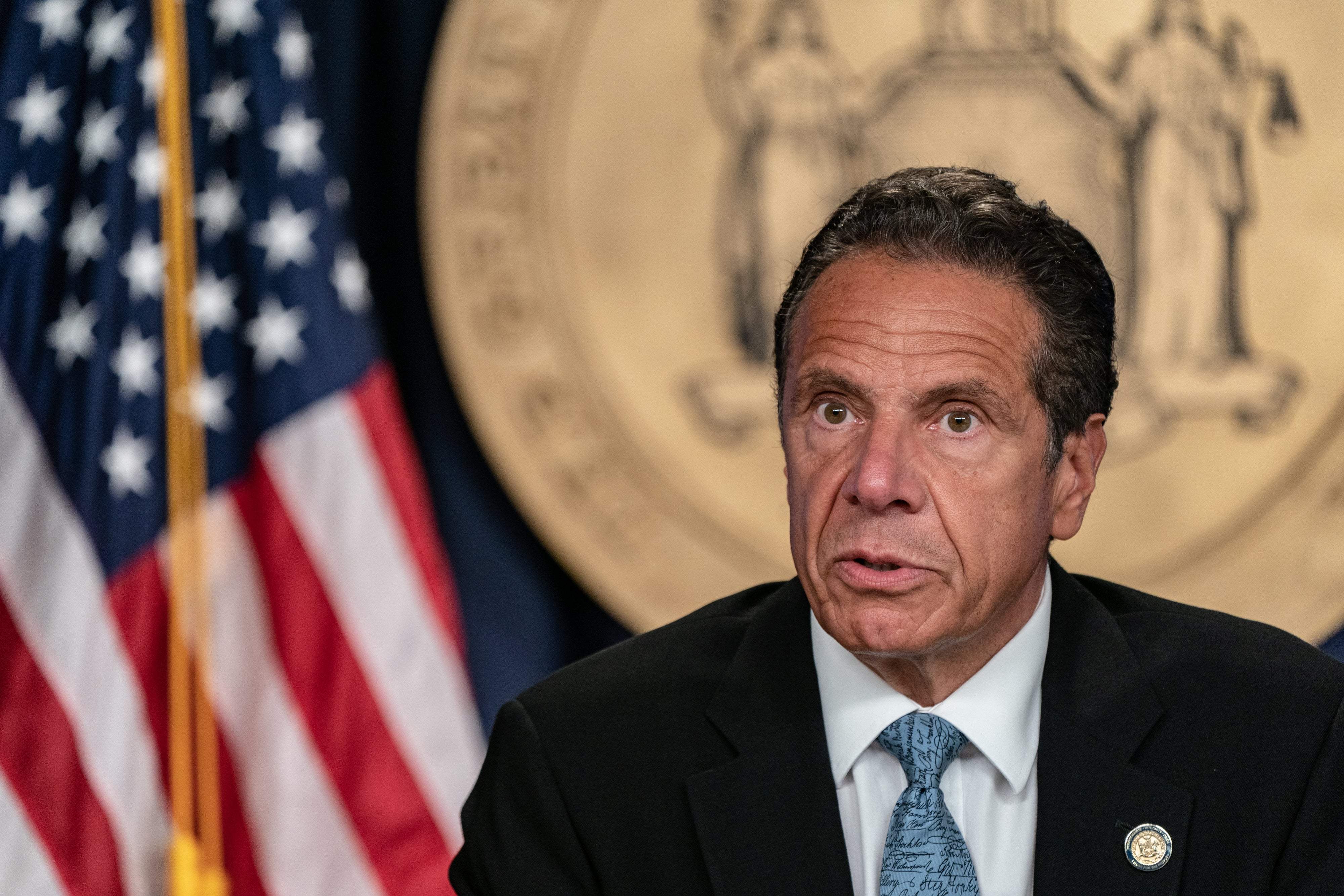 Former New York Governor Andrew Cuomo held daily press conferences during the height of the Covid-19 pandemic in 2020