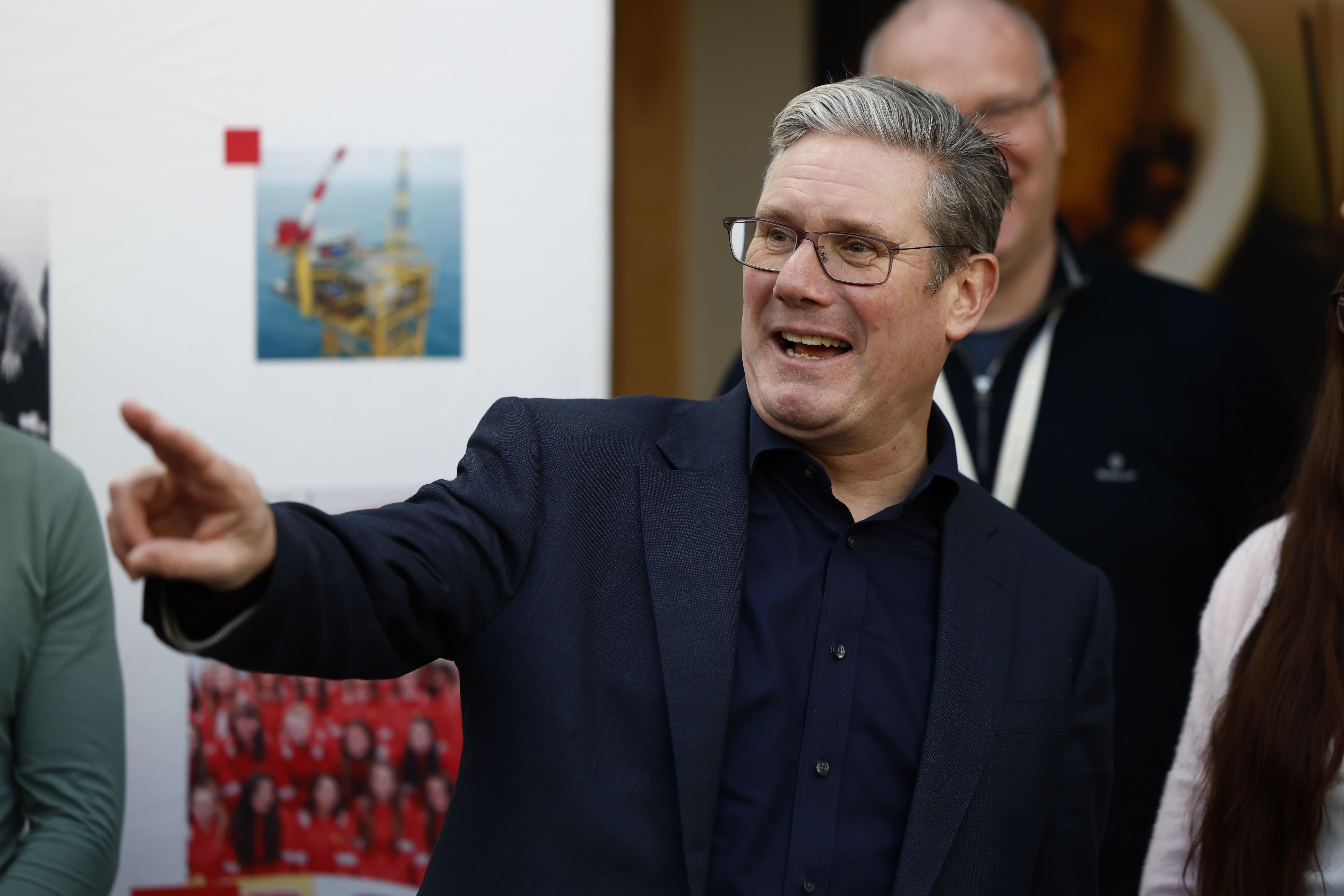 Sir Keir Starmer during a visit to a clean power facility in Aberdeenshire earlier this month (Jeff J Mitchell/PA)