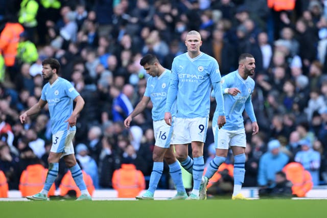 <p>Man City let a one goal lead slip to draw with Liverpool</p>