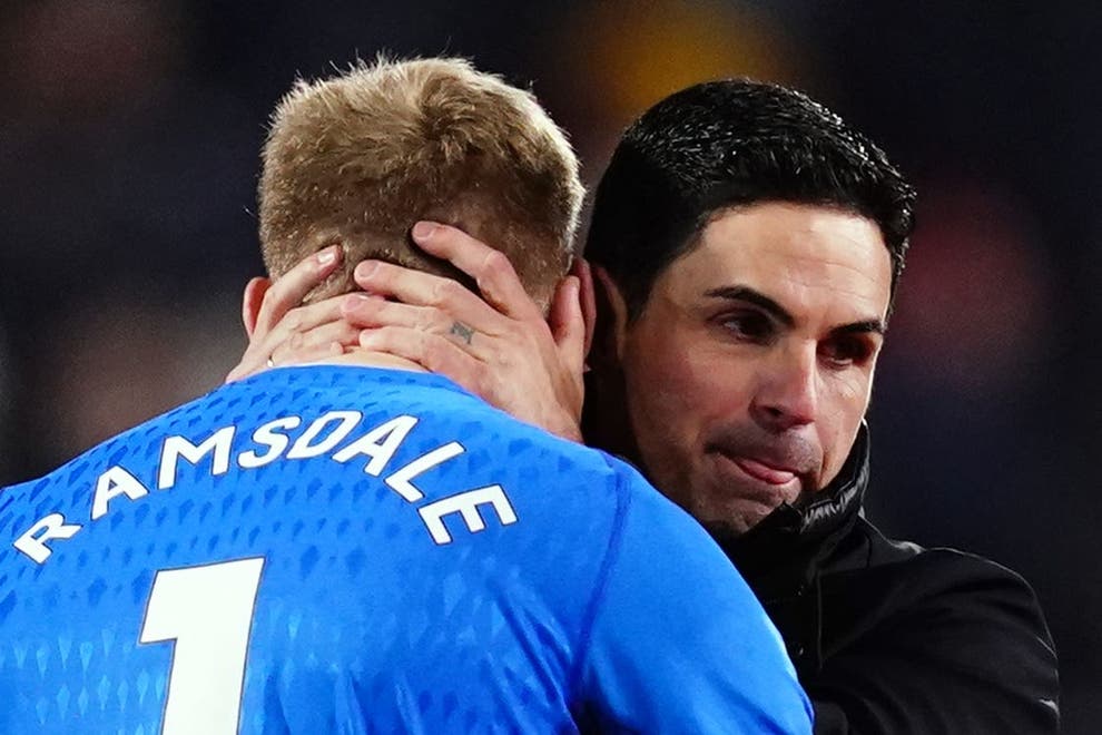 Mikel Arteta defends Aaron Ramsdale after goalkeeper’s shaky performance in 1-0 win at Brentford