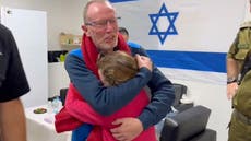 Irish-Israeli girl reunited with father who feared she was dead as Hamas release 9-year-old hostage