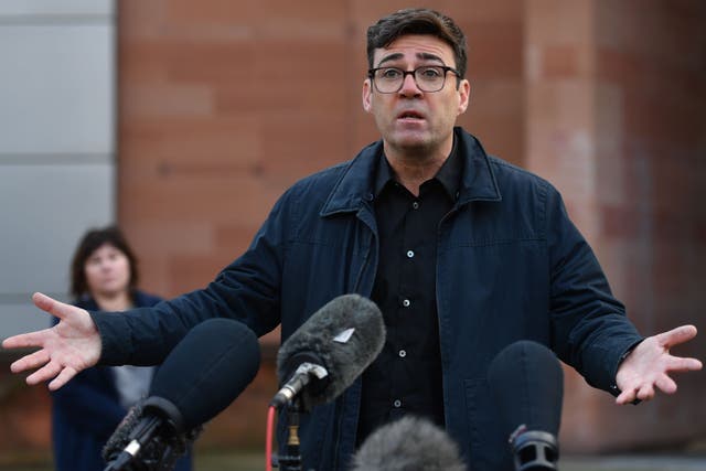 Greater Manchester mayor Andy Burnham held intense talks with Number 10 over tough Covid restrictions (Jacob King/PA)