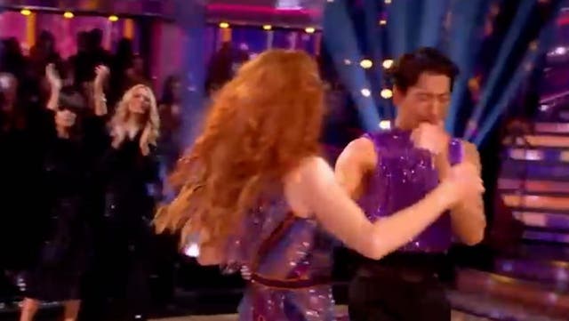 <p>Strictly’s Carlos Gu breaks down in tears as he’s comforted by Angela Scanlon after show exit.</p>