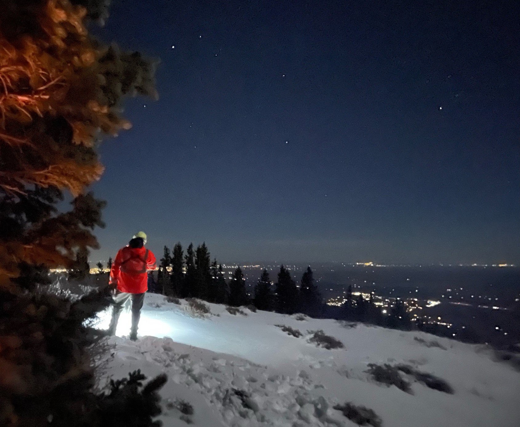 The rescue mission took almost seven hours as night fell and snow began to pile